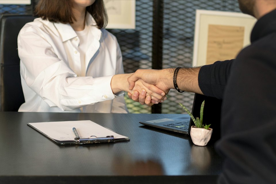 Handshake over an account opening file